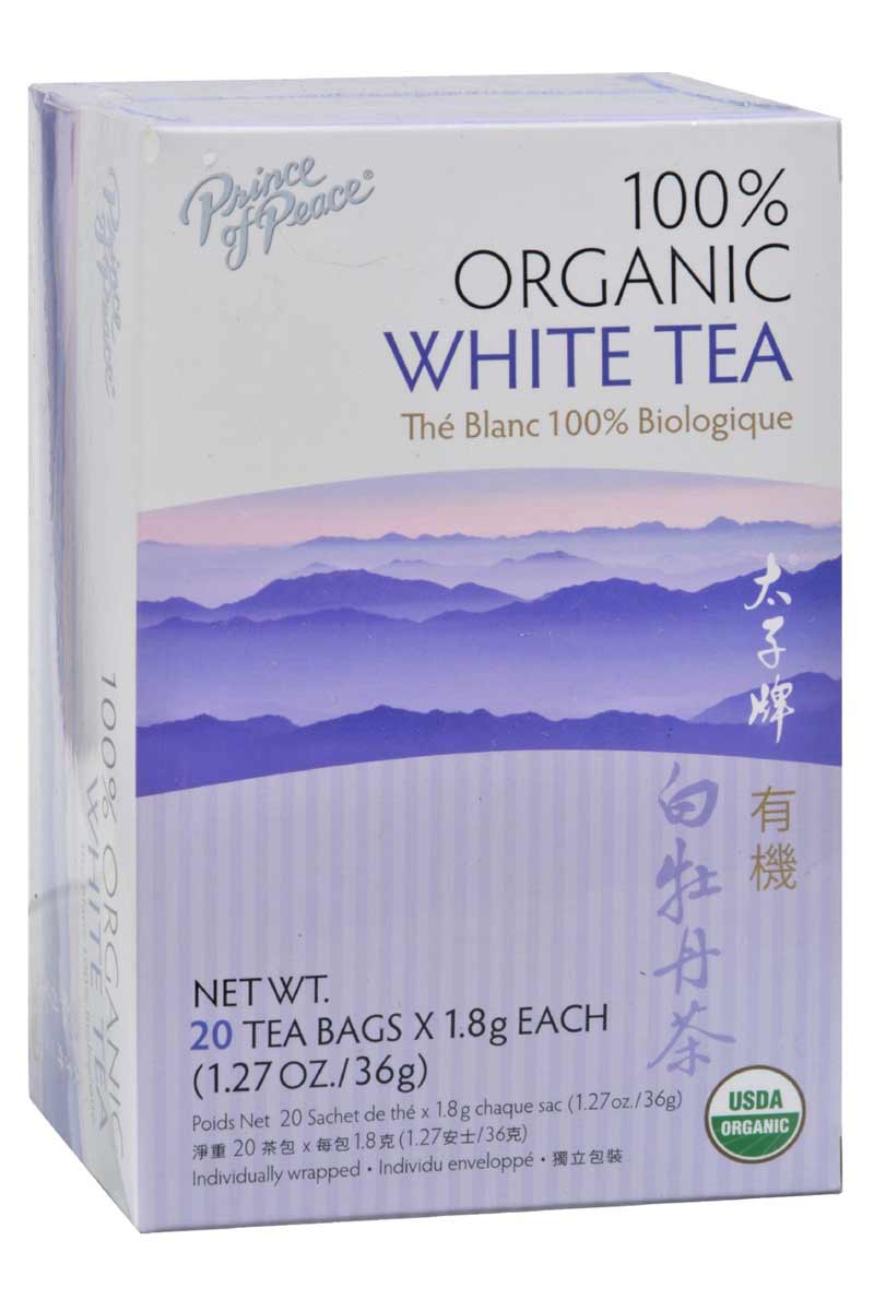 Prince Of Peace 100% Organic White Tea - Té Organico Blanco 20 Bolsitas De Té