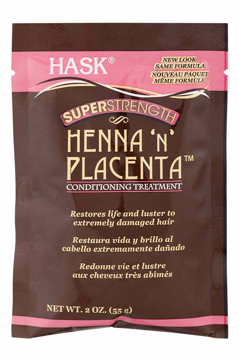HASK Hennna N Placenta Tratamiento acondicionador super fuerte 2 oz