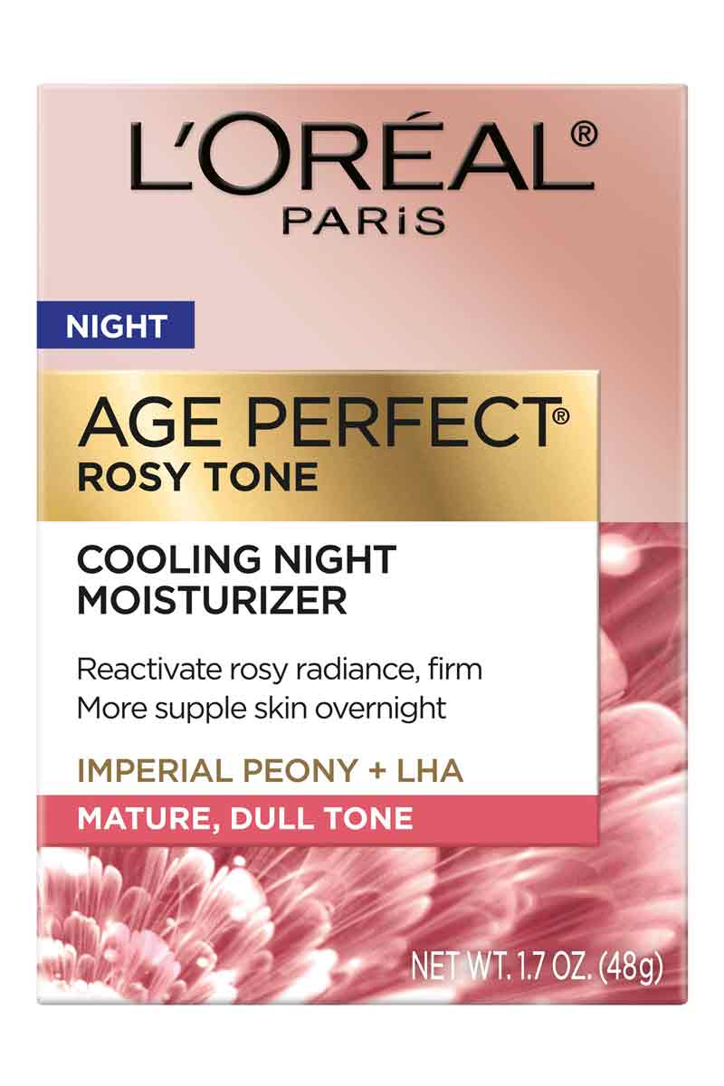 Loreal Age Perfect Rosy Tone Cooling Night Mosturizer Nigth Imperial Peony 48 g