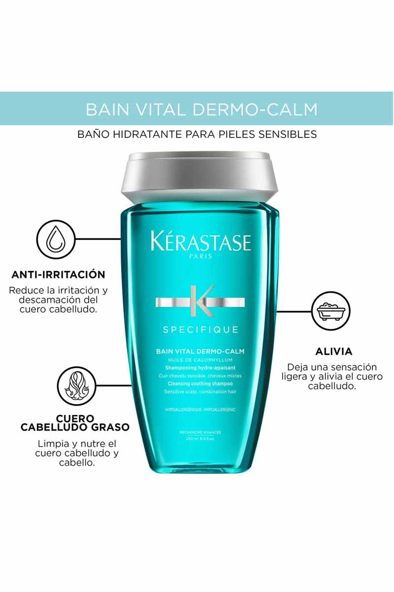 KÉRASTASE Specifique Bain Vital-Dermo-Calm – Shampoo Para cuero Cabelludo Irritado 250 ml