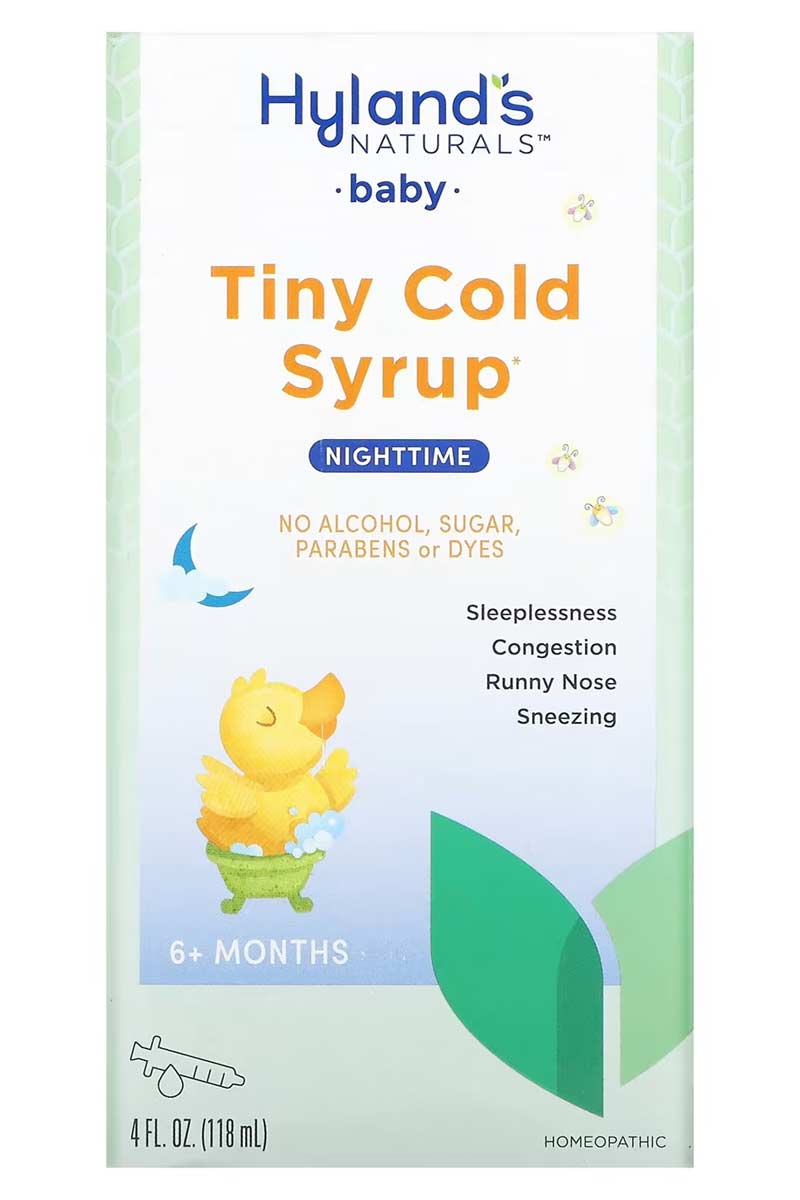 Hyland's Naturals Baby Nighttime Cold Syrup - alivio natural de la secreción nasal, la congestión y el insomnio 4 oz