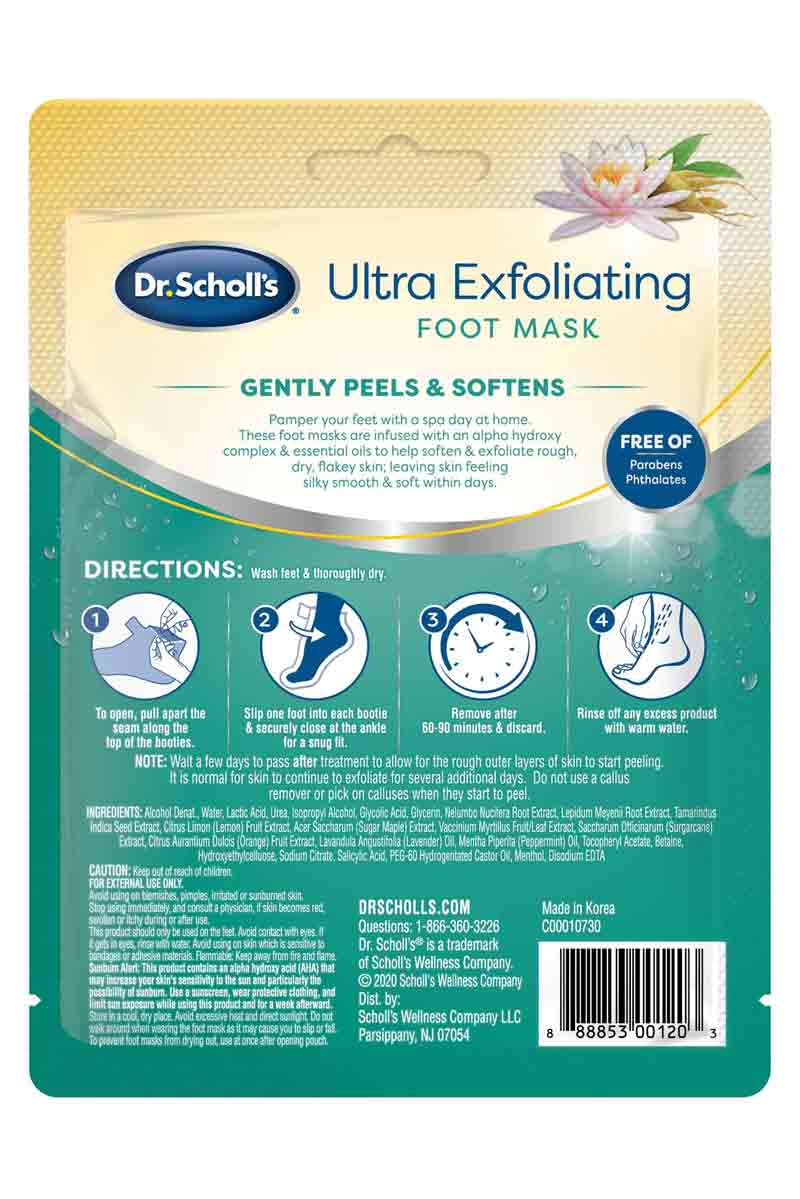 Dr.Scholl's Ultra Exfoliating Foot Mask - Mascarilla ultraexfoliante para pies 1 par