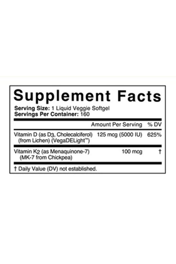 Sport Research Plant Based D3+K2 160 Capsulas