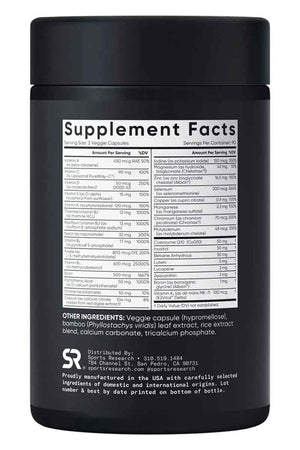 Sports Research Advanced Multivitamin 180 Veggie Capsules