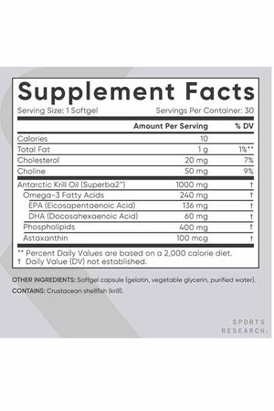 Sport Research Omega3 Krill OIL 90 Capsulas