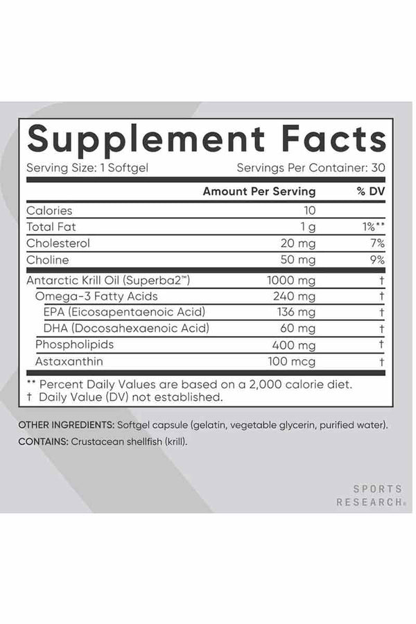 Sport Research Omega3 Krill OIL 90 Capsulas
