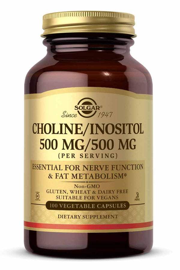 Solgar Choline 500 mg Inositol 500 mg 100 capsulas