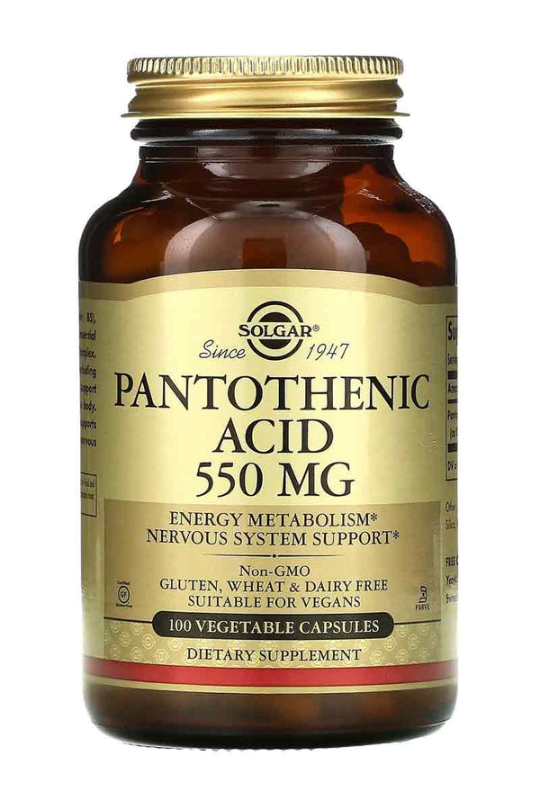 Solgar Pantothenic Acid 550 mg 100 Capsulas