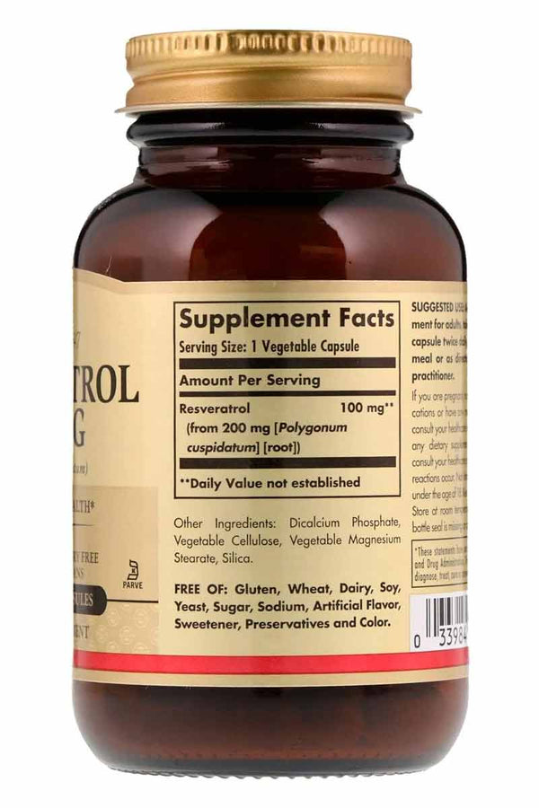 Solgar Resveratrol 100 mg 60 Capsulas