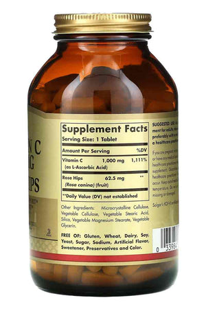 Solgar Vitamin C 1000 mg With Rose Hips 250 Tabletas