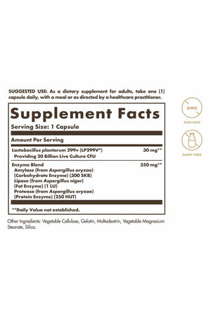 Solgar Probi Plus Enzyme 20 Billion CFUS 30 Capsulas