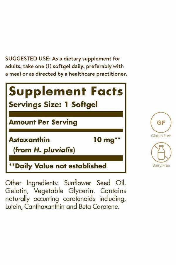 Solgar Astaxanthin 10 mg 30 Softgels