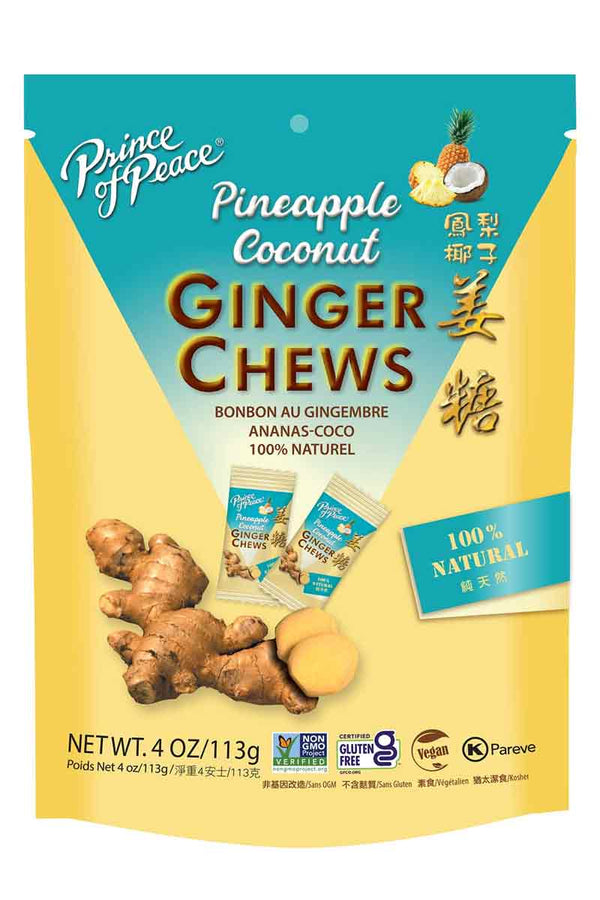 Prince Of Peace Ginger Chews Pineapple Coconut 113 g