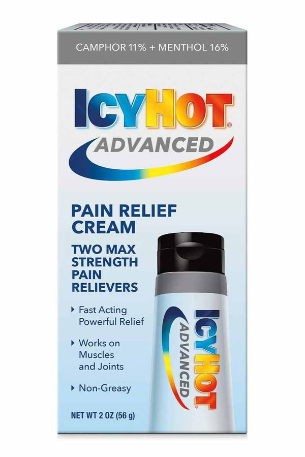 Icy Hot Advanced Pain Realief Cream Camphor 11% + Menthol 16% 2 oz