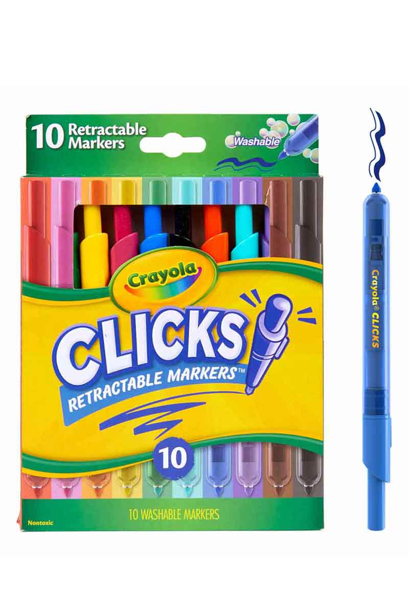 Crayola Marcadores retráctiles Super Clicks 10 unidades