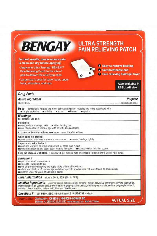 Bengay Ultra Strength 4 Individually Sealed Patches