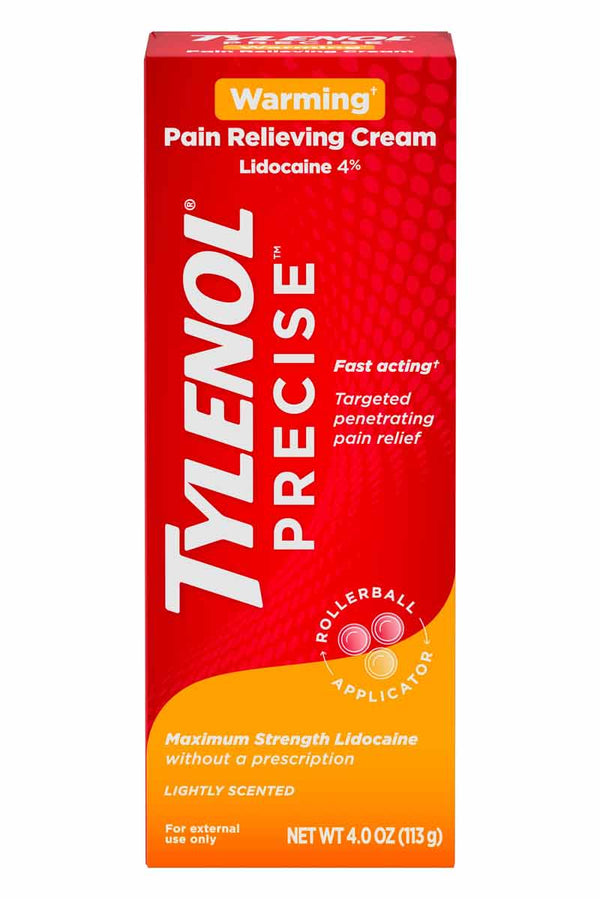 Tylenol Precise Warming Pain Relieving Cream Lidocaine 4% 4 oz