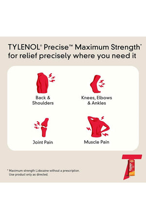 Tylenol Precise Warming Pain Relieving Cream Lidocaine 4% 4 oz