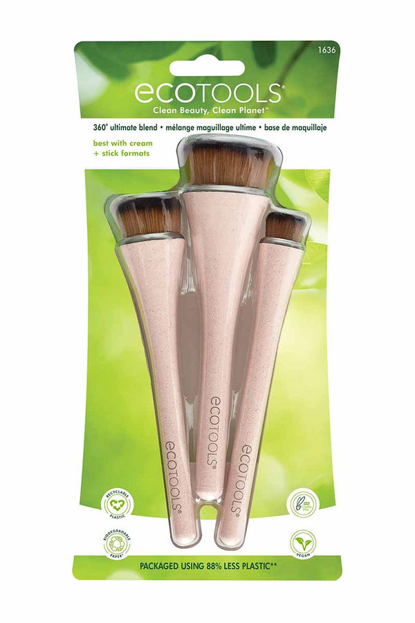 EcoTools 360° Ultimate Blend - Set De Brochas De Maquillaje 1636