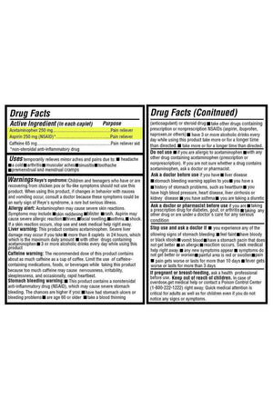Excedrin Migraine Relief 300 Tabletas