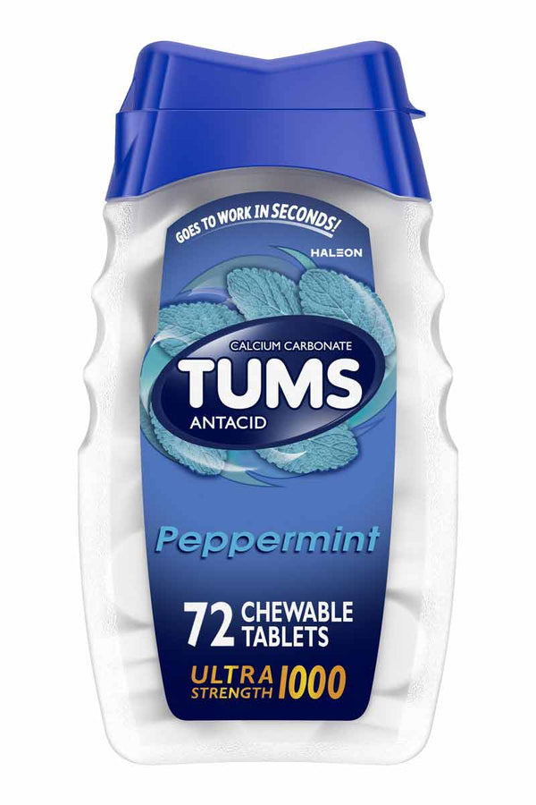 Tums Antacid Peppermint Ultra Strength 1000 72 chewable Tablets