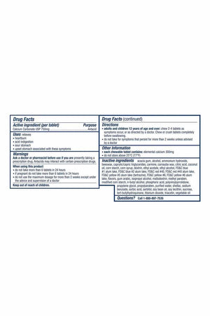Tums Chewy Bites - Antiácido Fusión de frutas, 28 Tabletas Masticables