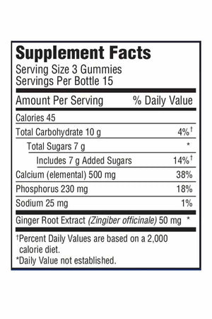 Tums Plus Gummy Bites for Upset Stomach & Nausea Support With Ginger 45 Gummies