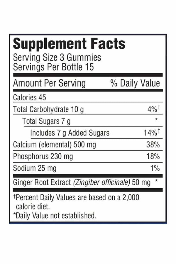 Tums Plus Gummy Bites for Upset Stomach & Nausea Support With Ginger 45 Gummies