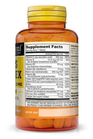 Mason Stress B-Complex + Zinc 60 Capsulas