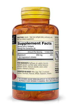 Mason Magnesium Citrate 250 mg 60 Sofgels