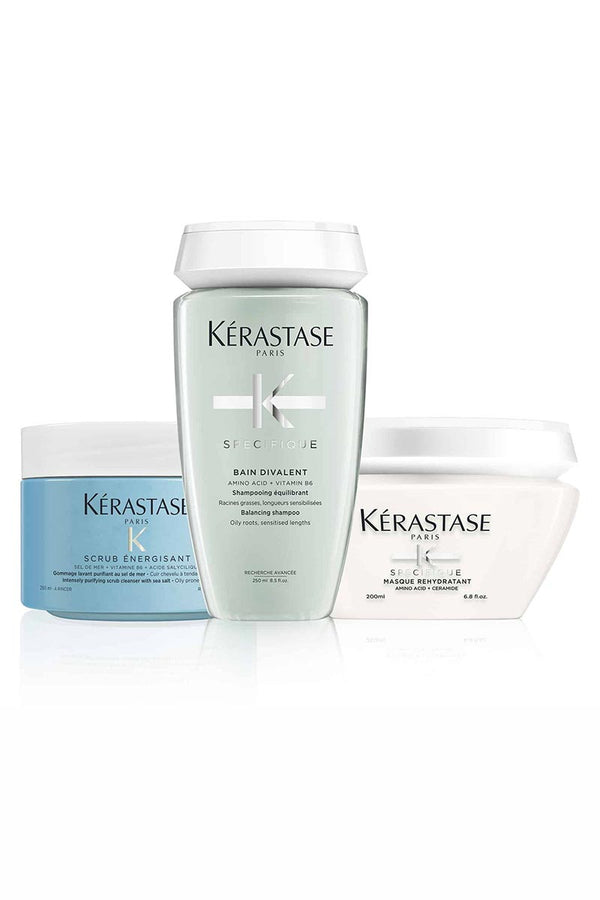 Kérastase Divalent Set Argile Equilibrante + Masque Rehydratant + Bain Divalent