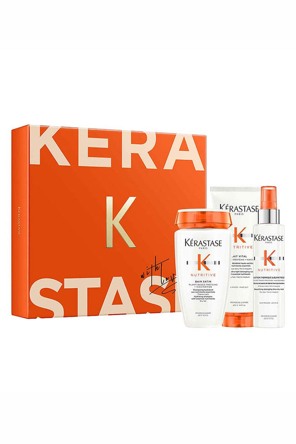 Kérastase Nutritive Set Bain Satin + Lait Vital + nLotion Thermique Sublimatrice