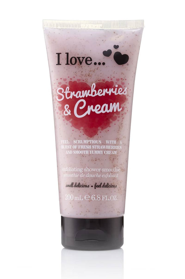 I Love Strawberries & Cream Exfoliating Shower Smoothie 200 ml