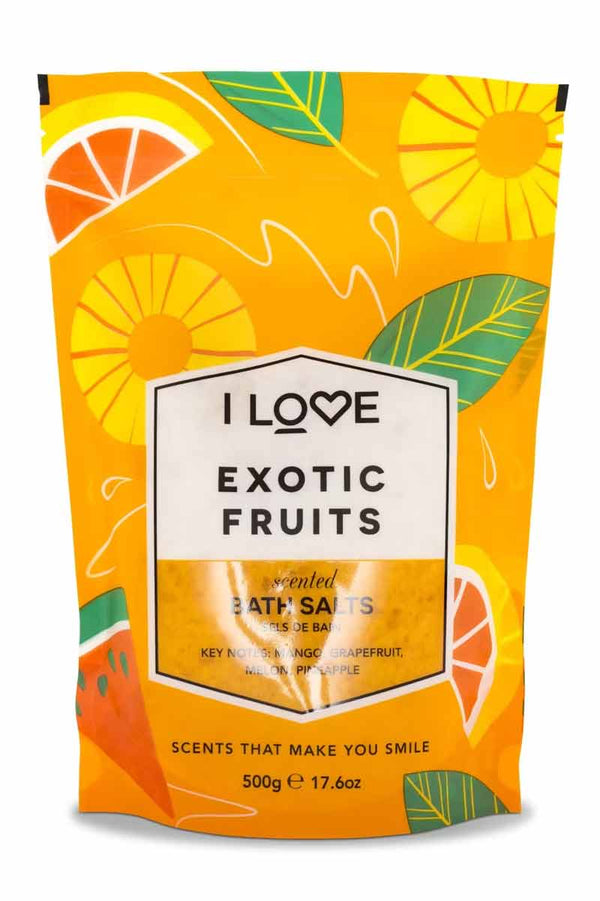 I Love Exotic Fruits Scented Bath Salts - Sales De Baño De Frutas Exóticas 500 G