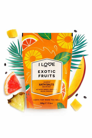 I Love Exotic Fruits Scented Bath Salts - Sales De Baño De Frutas Exóticas 500 G
