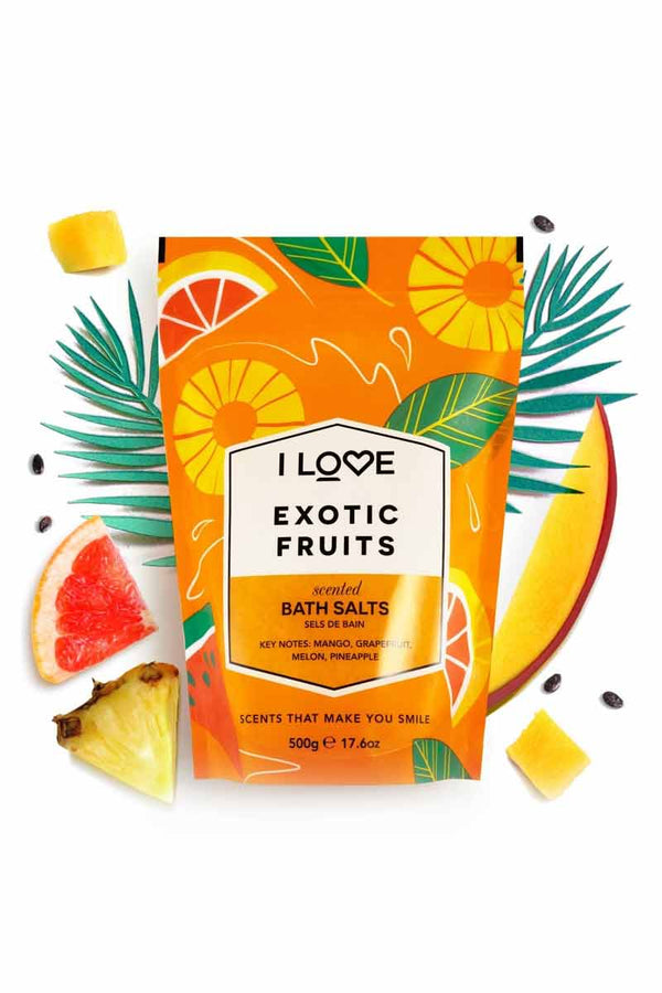 I Love Exotic Fruits Scented Bath Salts - Sales De Baño De Frutas Exóticas 500 G