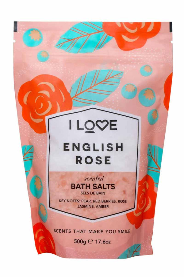 I Love English Rose Scented Bath Salts - Sales De Baño De Rosa Inglesa 500 G