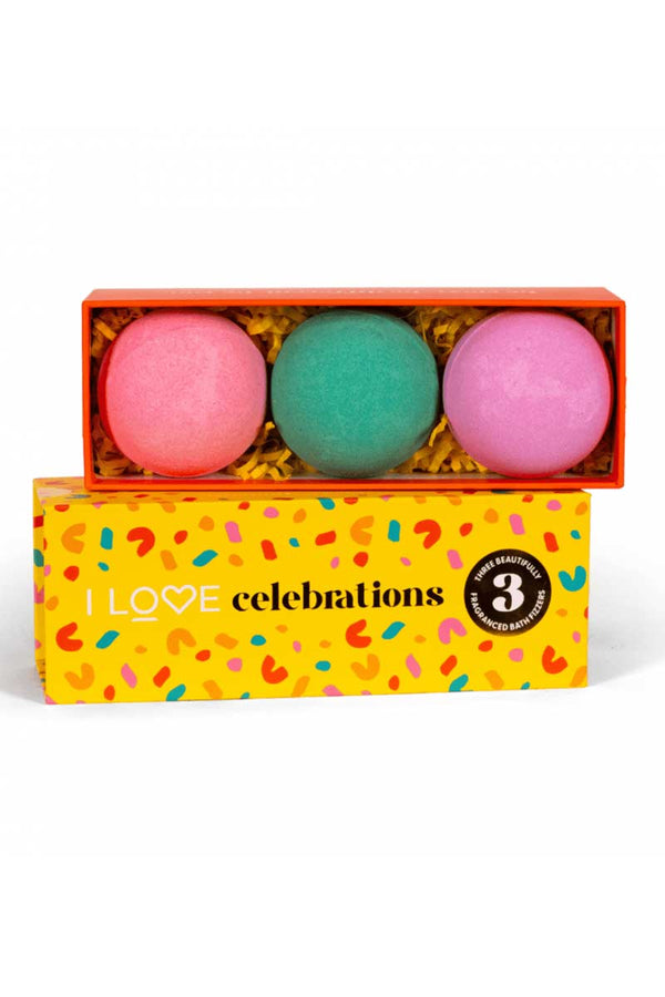 I Love Celebrations - Celebraciones Baño Efervescente 3 Bombas De Baño