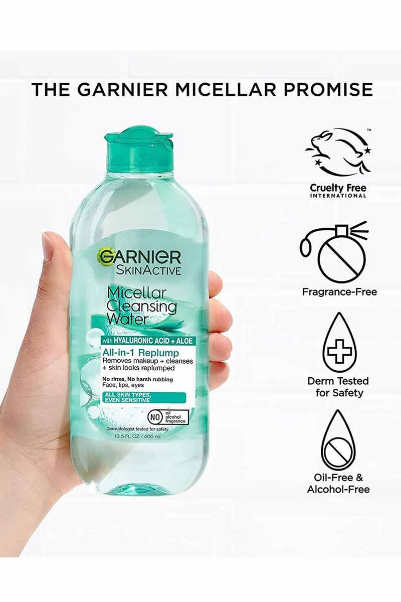 Garnier Agua Micelar Limpiadora Con Ácido Hialurónico + Aloe 700 ml -  Almacén Madeira