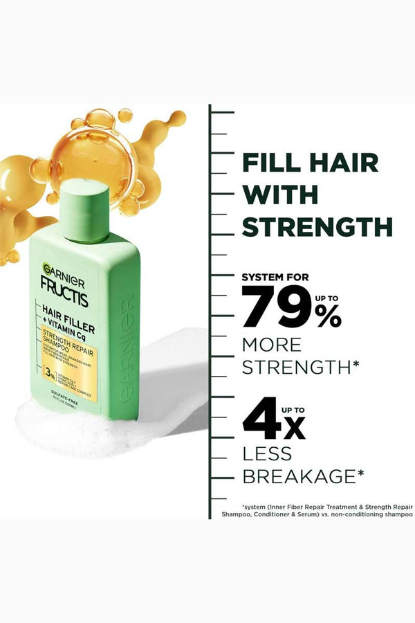 Garnier Fructis Hair Filler + Vitamin Cg Strength Repair Shampoo 300 ml