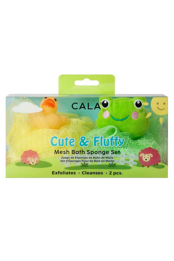 Cala Cute & Fluffy - Juego De Esponjas De Baño De Malla
