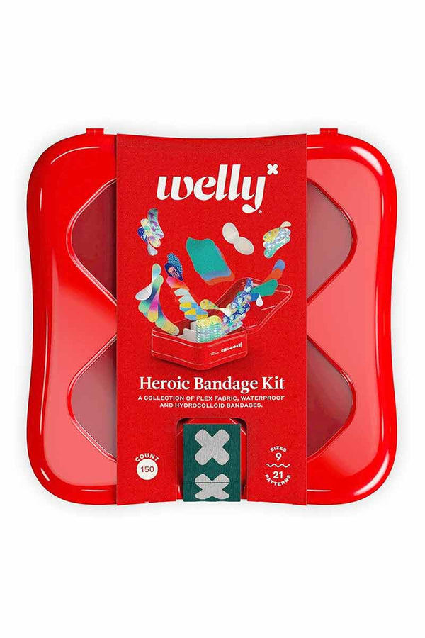 Welly Heroic Bandage Kit - Set De Curitas Para Primeros Auxilios 150 Unidades
