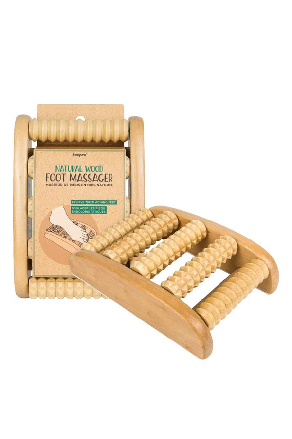 Lindo Ecopro Masajeador De Pies De Madera Natural