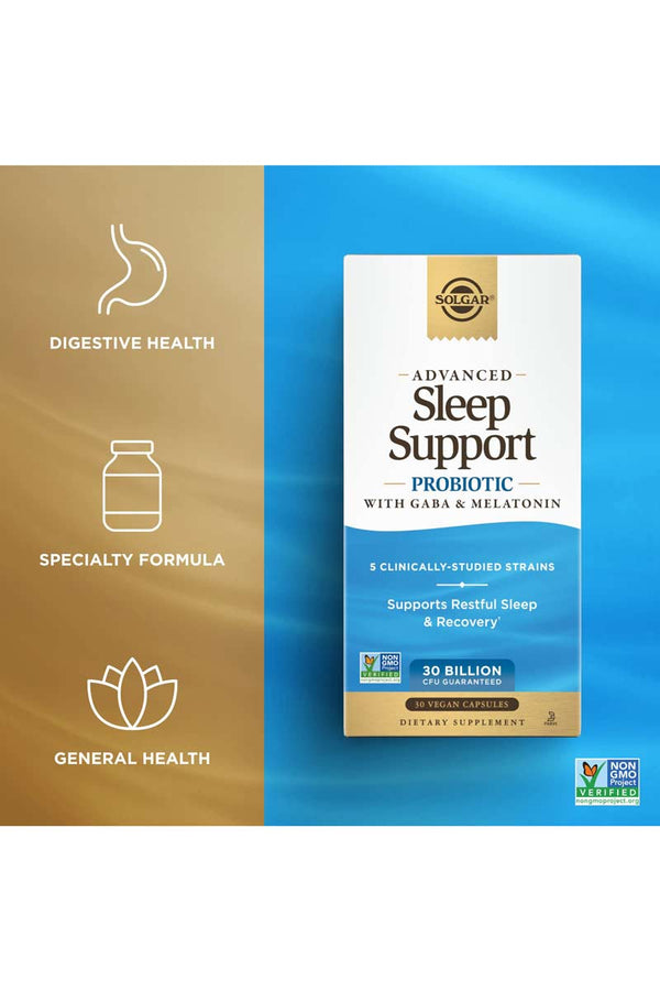 Solgar Advanced Sleep Support Probiotic 30 Billion 30 capsulas