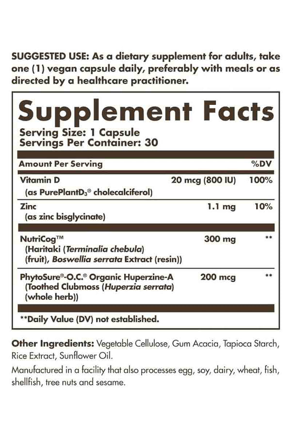 Solgar Memory Support 30 Capsulas