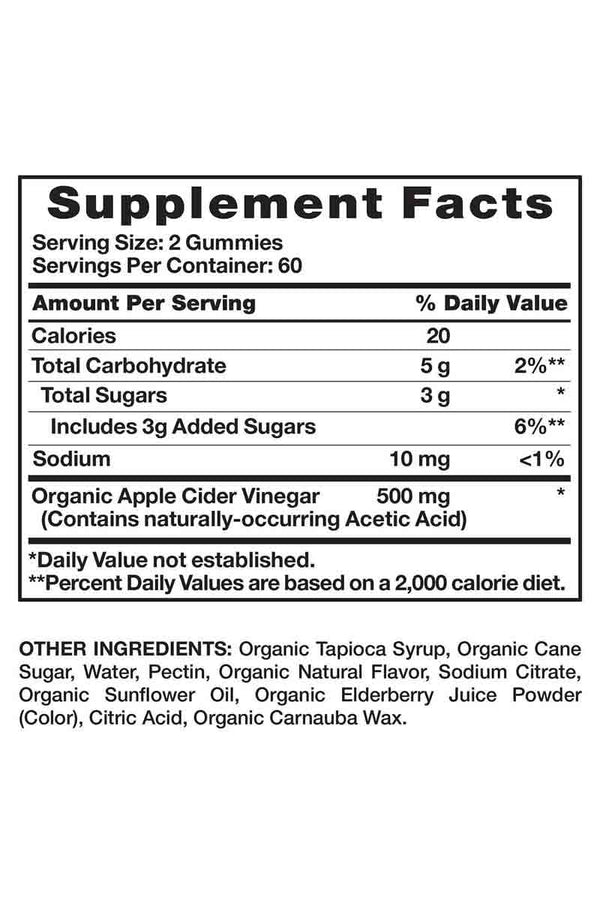 Nature's Truth Organic Apple Cider Vinegar Gummies 120 Gummies