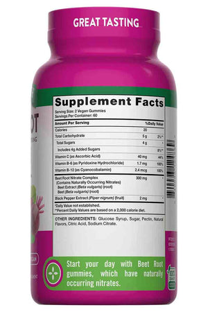 Nature's Truth Beet Root Nitrates 300 mg 120 Gummies