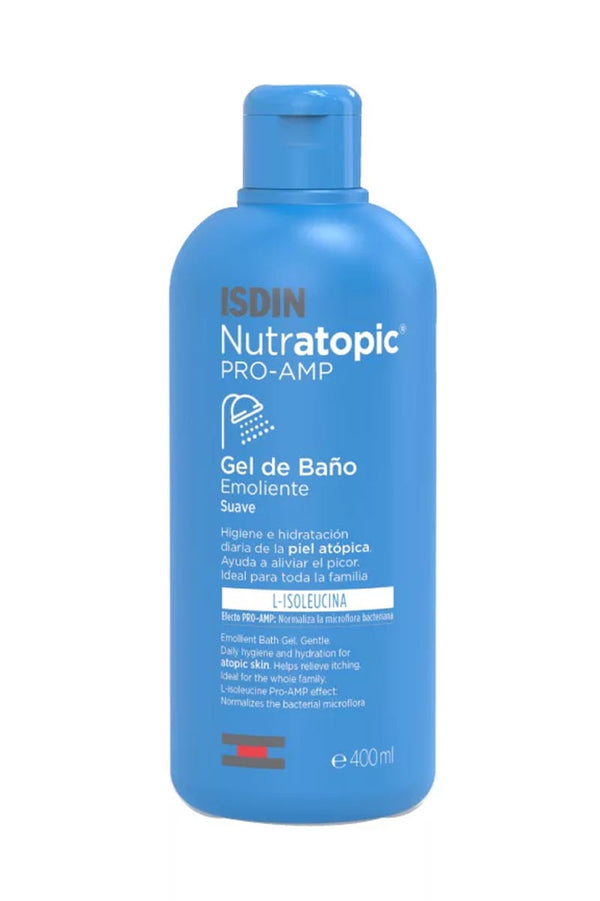 Isdin Nutratopic Pro-AMP Gel de baño emoliente Piel reactiva 400 ml