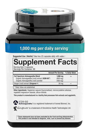 Youtheory Ashwagandha 1 000 mg 180 Capsulas