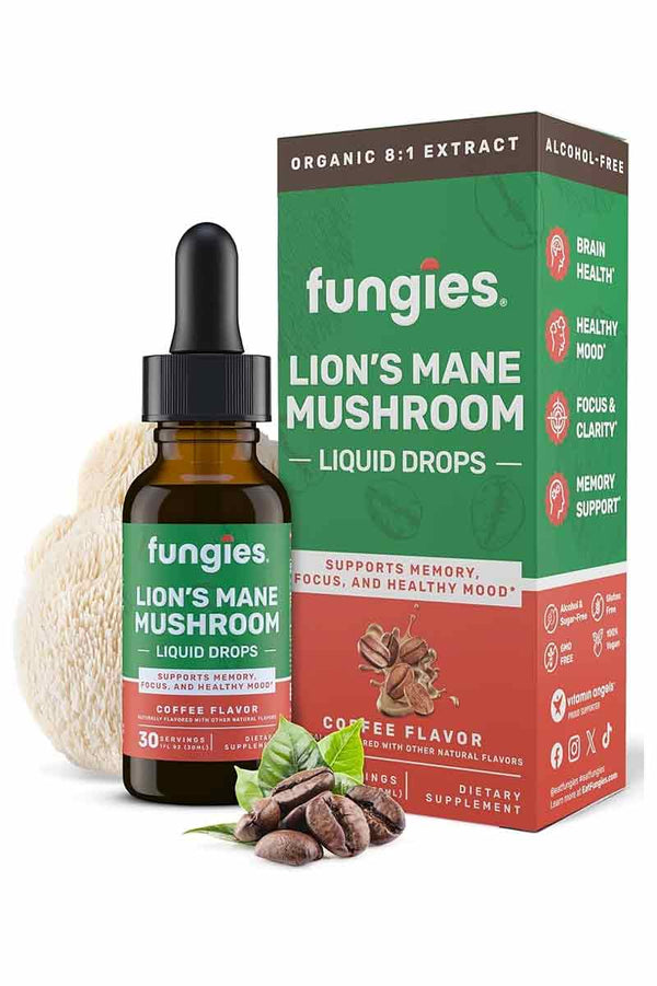 Funguies - Gotas líquidas de hongo melena de león Flavor Coffe 30 ml